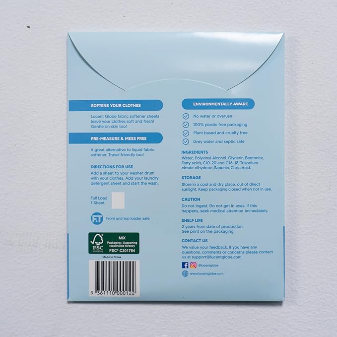 Laundry Detergent Sheets - Pre-Measured Laundry Sheets - Powerful Stain Removal - Gentle on Skin & Fabrics - Works in All Washers - Convenient. (Fragrance free - 5 Sheet Pack)
