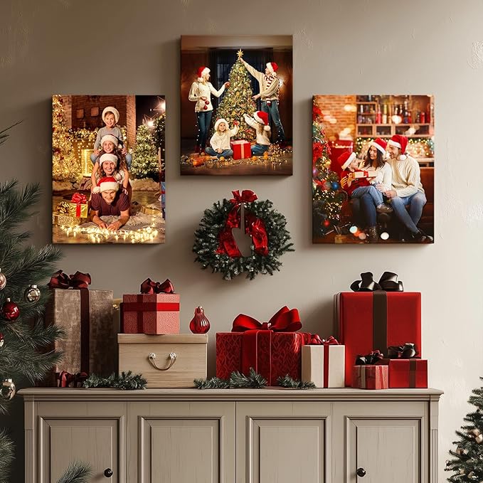 Custom Canvases For Pets Canvas Wall Art Prints With Your Photos With Framed Personalized Dog Cat Portrait Painting Print Framed for Home Decoration, Customized Memorial Gift for Pet Lover Dog Mom