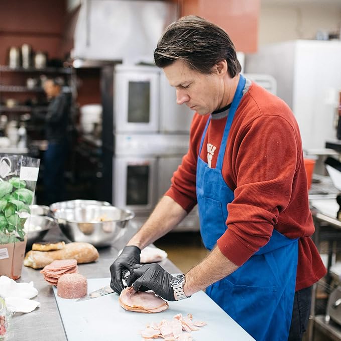 X3 Black Nitrile Disposable Industrial-Grade Gloves 3 Mil, Latex and Powder-Free, Food-Safe, Non-Sterile, Lightly-Textured