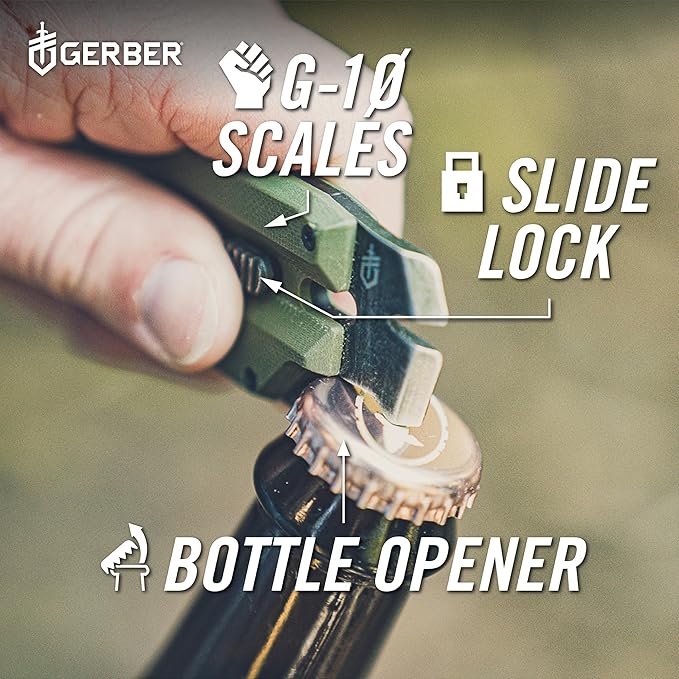 Gerber Gear Prybrid Multi Tool Utility Pocket Knife - Utility EDC Razor Knife with Retractable Blade and Pry Bar - Grey