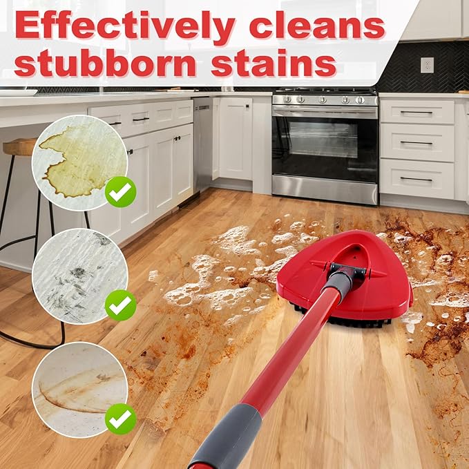 Scrubber Mop Head for Ocedar, Upgrade Scrub Brush for Ocedar, Spin Mop Scrub Brush Head for Ocedar EasyWring 1-Tank, More Bristles Scrub Brush Attachment for Bathroom