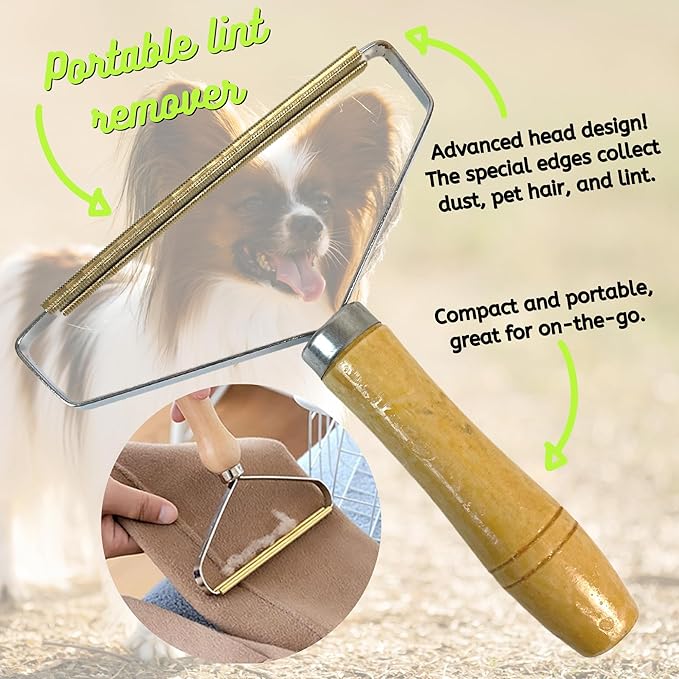 Room Groom Carpet Rake Groomer with Telescoping 54" Adjustable Handle & Portable Lint Remover Brush Tool, Carpet Brush Ideal for Pet Hair, Refreshing Carpets, Rugs, and Artificial Turf