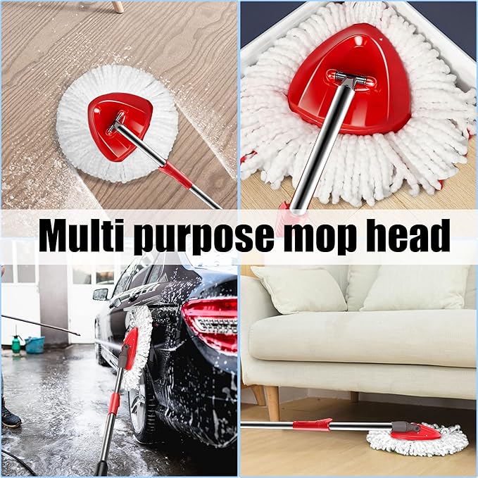 Spin Mop Replacement Head, 16 Pack 100% Microfiber Mop Refills Spin Mop Replacements Head for Easy House Cleaning Floor Mopping