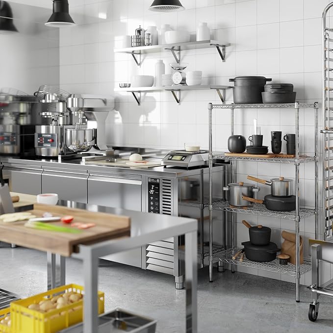 14" Deep x 30" Wide x 54" Height Wire Shelving Kit | 4-Tier | NSF Commercial Storage Rack Unit