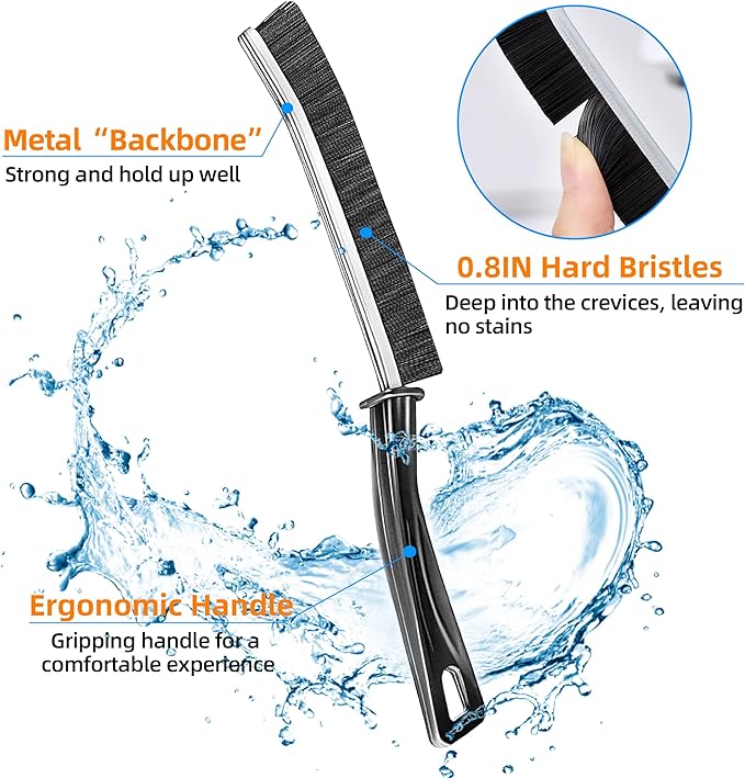 6Pcs Hard-bristled Crevice Cleaning Brush, Multifunctional Thin Gap Scrub Brush, Bathroom Cleaner Tools for Household Use, Kitchen, Window, Toilet, Grout, Faucets, Car