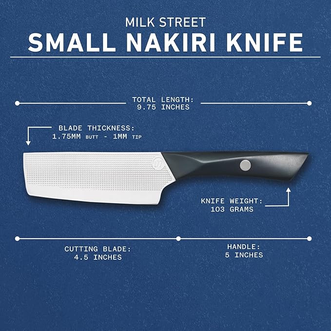Milk Street Small Nakiri Knife – Ultra-Thin Blade for Precision Cutting, Ergonomic Handle