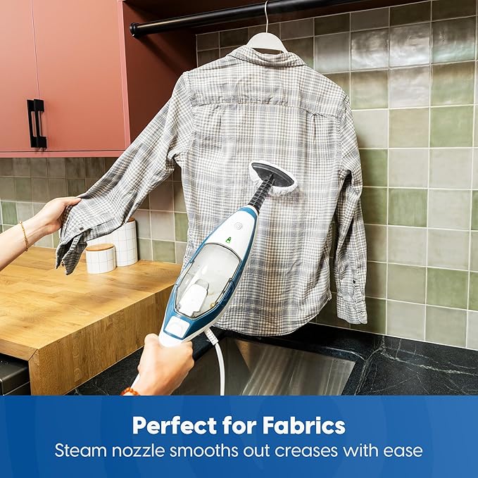 Vacmaster SMF1501 2-in-1 Steam Mop for Floor Cleaning with Detachable Handheld Steamer, Quick-Heating & Lightweight for Hard Floors, Carpets, Tiles and Upholstery