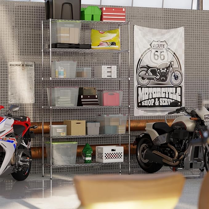 14" Deep x 54" Wide x 96" Height Wire Shelving Kit | 6-Tier | NSF Commercial Storage Rack Unit