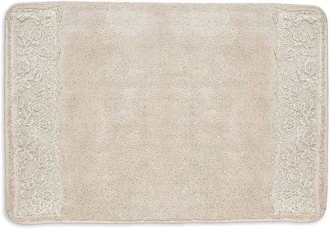 Zahari Home Rose Vine Bathroom Rug Luxury Bath Rug Washable Beautiful Shower Mat Unique Design Stylish Beige Bath Bath Rug Shower Tub Decor