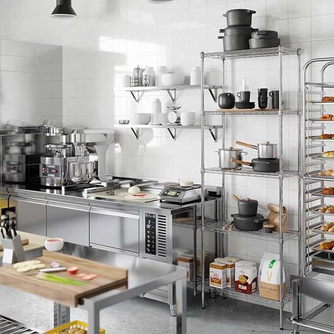 14" Deep x 30" Wide x 86" Height Wire Shelving Kit | 5-Tier | NSF Commercial Storage Rack Unit