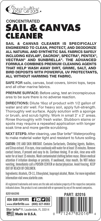 STAR BRITE Waterproofing Spray, Waterproofer + Stain Repellent + UV Protection for Boat Covers, Car Covers, Bimini Tops, Tents, Jackets, Backpacks, Boots, Awnings, Patio Covers & More