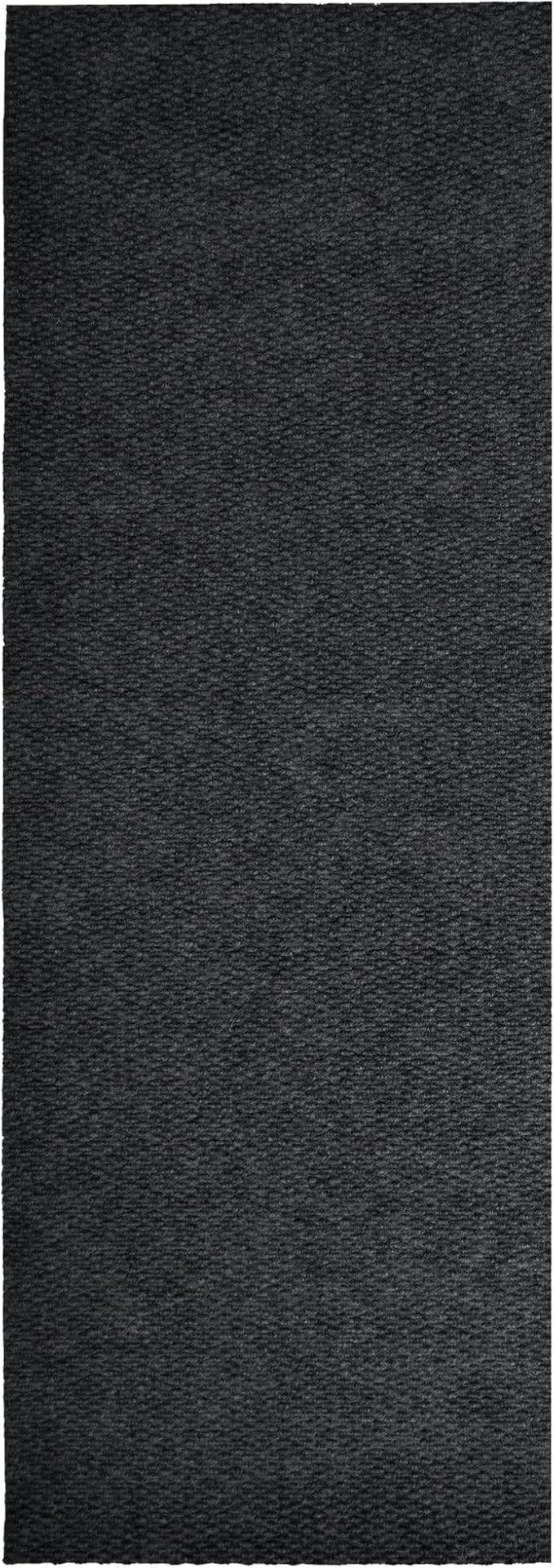 iCustomRug Hallway Runner Rug – 3x12ft Black, Indoor/Outdoor, Non-Slip Rubber Backing, Low-Profile All-Weather Carpet, Non-Shedding & Easy Care, Entryway Mat Ideal for High Traffic Areas