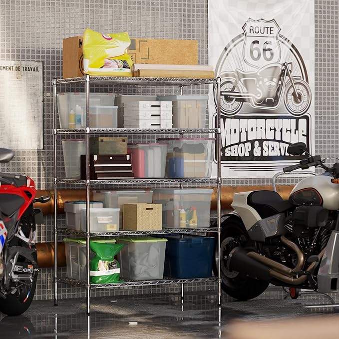 24" Deep x 42" Wide x 64" Height Wire Shelving Kit | 5-Tier | NSF Commercial Storage Rack Unit