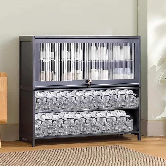 Adjustable Shoe Slots Organizer,6PACK Transparent Shoe Stackers Shoe Rack Holder Shoe Space Savers Double Layer Stack Shoe Racks for Closet Organization(Transparent)