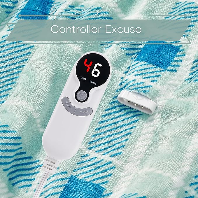 Electric Heated Blanket Full Size 72"x84" - Microplush & Sherpa Fabric Dual-Sided, 6 Heat Settings & 1-10 Hours Auto Off , Cozy Warming Throw for Home, Office, or Bed, Machine Washable,Mint Green