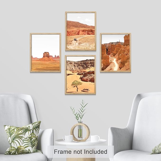 SIGNWIN Poster Bathroom Decor 8"x10"x 4, Wall Art Room Decor Multicolor for Living Room, Bedroom, Office Arizona Texas Mountain Valley Landscape Nature Wilderness Photography Decorative Southwest