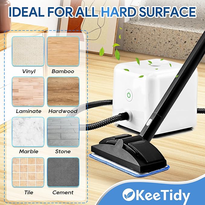 Reusable Microfiber Pads Compatible with Dupray Neat Steam Cleaner Replacement Mop Cleaning Pads, Reusable Cloths and Small Bonnets, 3+3 Pack