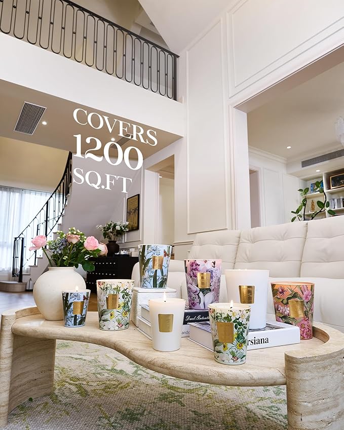 M&SENSE Neroli Noir Scented Candle 3 Wick 35oz 150H Long Lasting, Natural Soy Candles Stress Relief Calm Home Fragrance Housewarming Gifts