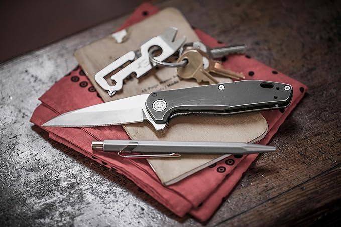 Gerber Gear Fastball - Slim, Lightweight Folding Knife with Lock Release - Pocket Knife with 3-Position Clip - EDC Gear - 3" - Made in USA - Urban Grey