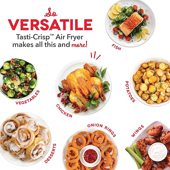 DASH Tasti-Crisp™ Express Air Fryer Oven, 2.6 Qt., Gray – Compact Air Fryer for Healthier Food in Minutes, Ideal for Small Spaces - Auto Shut Off, Analog, 1000-Watt
