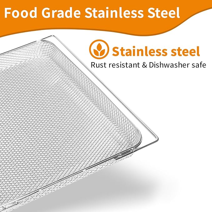 Air Fryer Oven Basket Replacement Baking Trays for Ninja Foodi DT251 DT201 Series Air Fryer Oven, Mesh Basket,Air Fryer Accessories for Ninja Foodi 10-in-1 Smart XL Air Fry Oven
