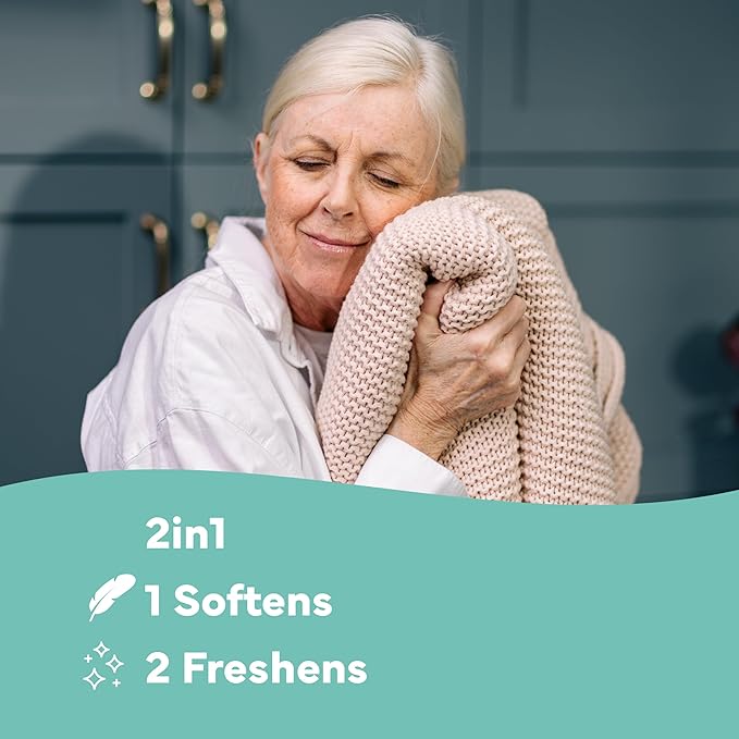 Tru Earth Fabric Softener Sheets | Original Eco-Strip Liquidless Detergent for Travel | 50 Sheets | Fragrance-Free