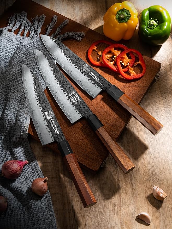 Custom Chefs Knife, Customizable Patterns and Copywriting Sharp 8 Inch Japanese Knife with Rosewood Handle, Birthday Gifts for Men in Sandalwood Gift Box