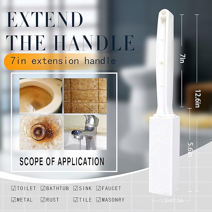 Toilet Cleaner Hard Water Build up Remover with Ergonomic Handle,Toilet Bowl Stain Ring Remover,