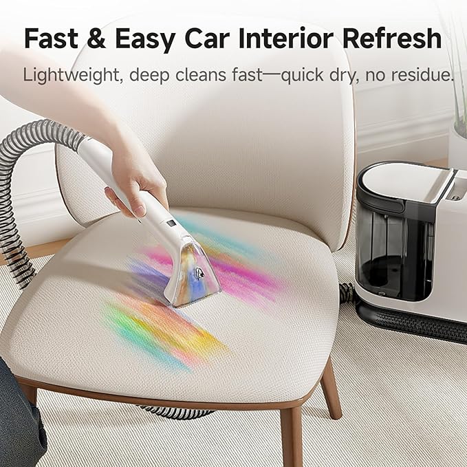 uwant Portable Carpet Cleaner 18Kpa Powerful Suction Spot Upholstery Cleaner for Deep Cleaning Self-Cleaning Carpet Cleaner Machine with Exclusive Specialty Tools for Pets (Pro 18Kpa)