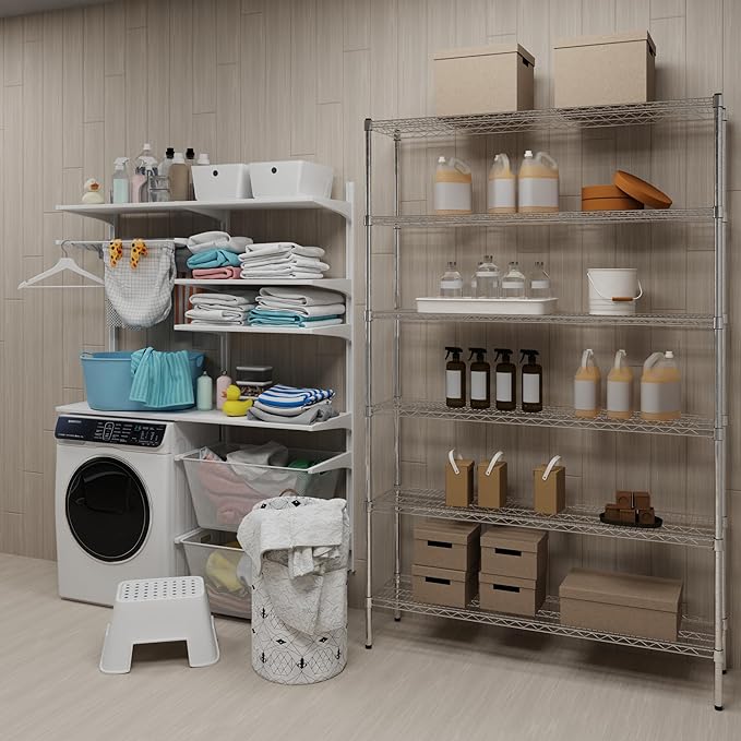 14" Deep x 54" Wide x 74" Height Wire Shelving Kit | 6-Tier | NSF Commercial Storage Rack Unit