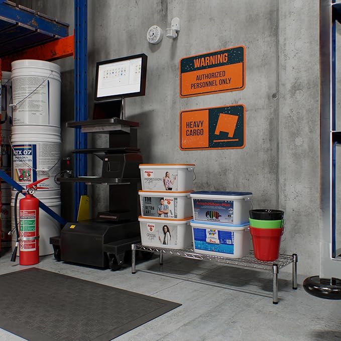 14" Deep x 42" Wide x 8" Height 1-Tier Wire Shelving Kit | NSF Commercial Storage Rack Unit