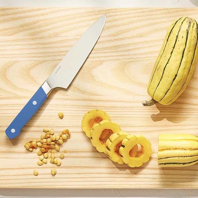 Misen 6.8" Chef Knife – High Carbon Japanese AUS-10 Stainless Steel – Hybrid German & Japanese Blade – Precision Kitchen Knife for Professionals & Home Cooks – Ultimate Cutting Performance - Blue