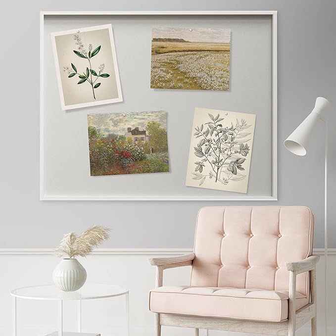 SIGNWIN Poster Bathroom Decor 8"x10"x 4, Wall Art Room Decor Multicolor for Living Room, Bedroom, Office Autumn Spring Rustic Flower Landscape Classic Vintage Retro Illustrations