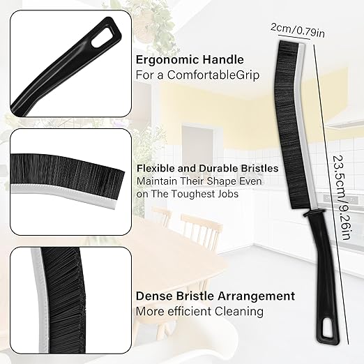 6 Pcs Hard Bristle Crevice Cleaning Brush, Thin Gap Brush, Grout, Kitchen, Toilet, Bathroom, Sink, Window,New Multifunctional Cleaning Brush Tool, Designed for Cleaning Narrow Spaces