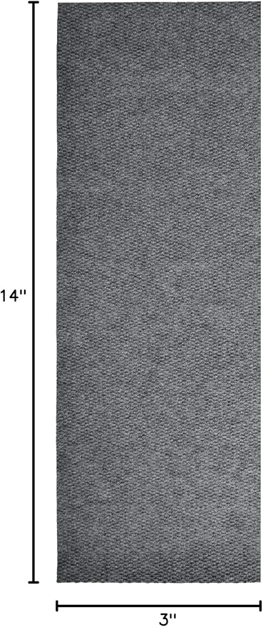 iCustomRug Hallway Runner Rug – 3x14ft Grey, Indoor/Outdoor, Non-Slip Rubber Backing, Low-Profile All-Weather Carpet, Non-Shedding & Easy Care, Entryway Mat Ideal for High Traffic Areas
