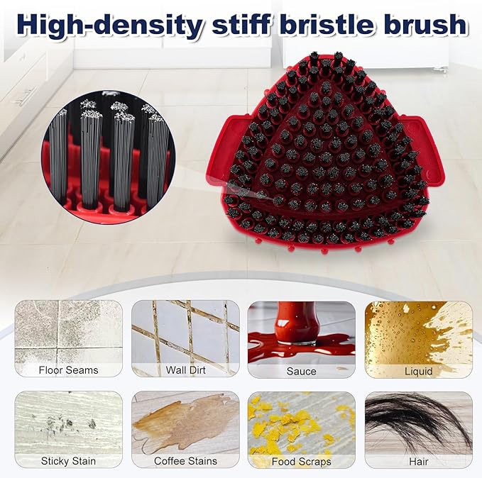 Scrubber Mop Head for Ocedar, Upgrade Scrub Brush for Ocedar, Spin Mop Scrub Brush Head for Ocedar RinseClean 2-Tank, More Bristles Scrub Brush Attachment for Bathroom