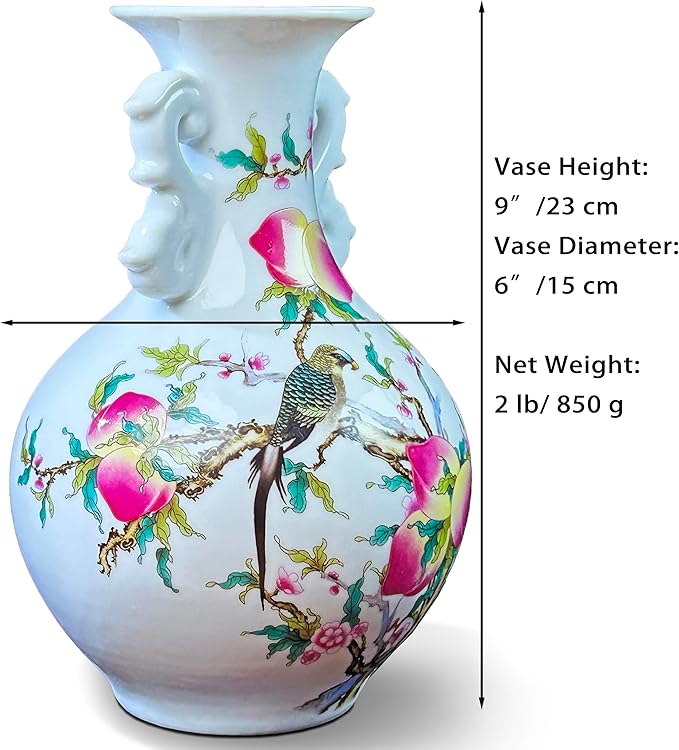 MTME Porcelain Figurines, Jingdezhen Decorative Flower vase, Ear Bottle, Home Decor, Wedding Gifts, Aesthetic Sculpture Home décor
