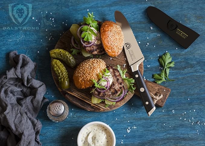 Dalstrong Ultimate Sandwich Knife - 6 inch Utility Knife - Gladiator Series Elite - Spreader - Forged German High-Carbon Steel - Sheath Included - Ham, Cheese, Bread Knife Gift- NSF Certified
