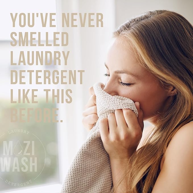 Laundry Detergent Liquid, Cozy Cashmere- Amber & Floral, 50+ Loads, Concentrated, Non toxic, Plant Based Enzyme Cleaners, Long Lasting Luxury Clean, 32 oz Recyclable Bottle