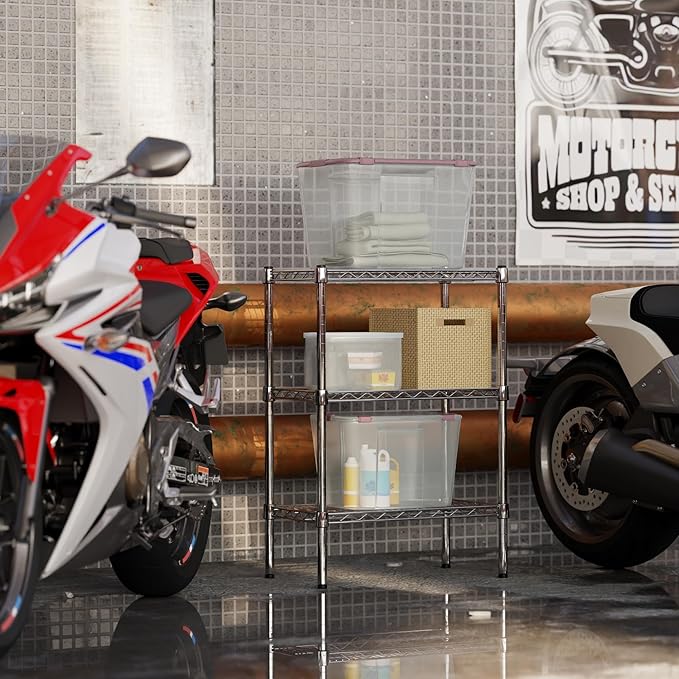 14" Deep x 24" Wide x 34" Height Wire Shelving Kit | 3-Tier | NSF Commercial Storage Rack Unit