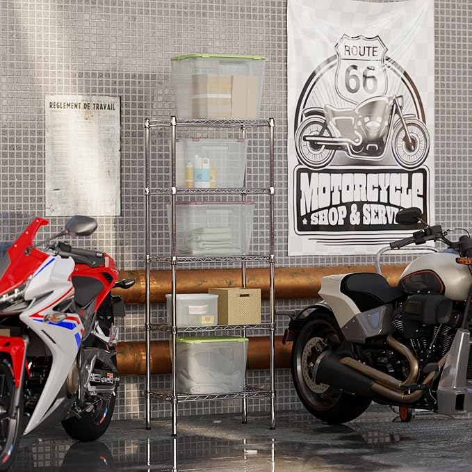 14" Deep x 24" Wide x 64" Height Wire Shelving Kit | 5-Tier | NSF Commercial Storage Rack Unit