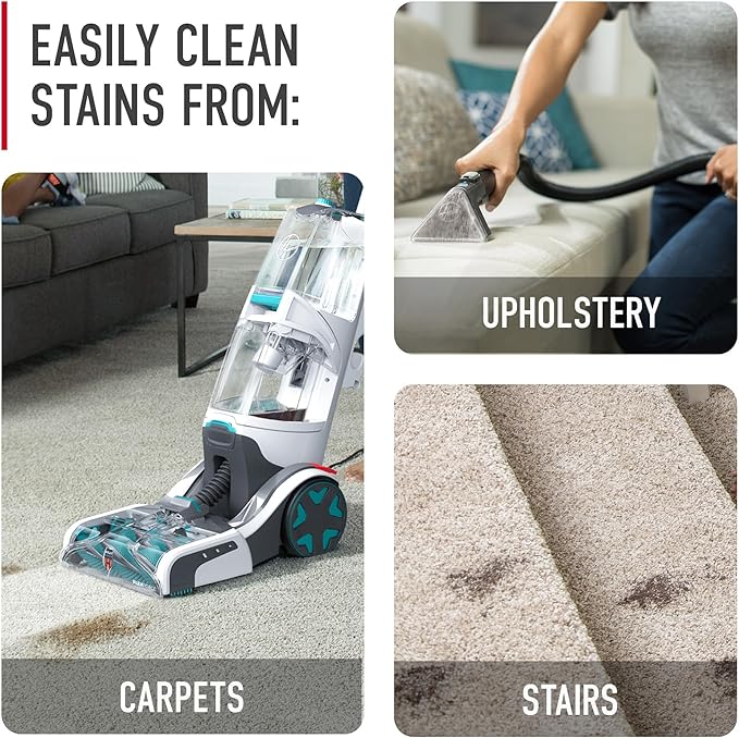 Hoover SmartWash Automatic Carpet Cleaner Machine, Deep Cleaning Carpet Shampooer Machine, Pair with a Hoover Cleaner Solution for a Bright, Refreshed Home