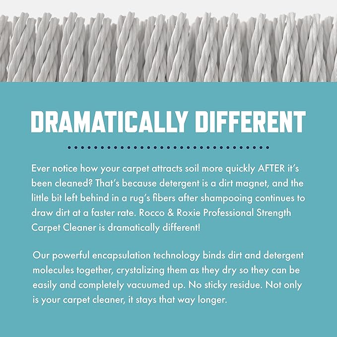 Rocco & Roxie Carpet Cleaner Solution for Pets - Use In Any Carpet Shampooer Machine - Deep Cleaning For Everyday Dog Odor On Carpets, Couch, Upholstery, and Rugs