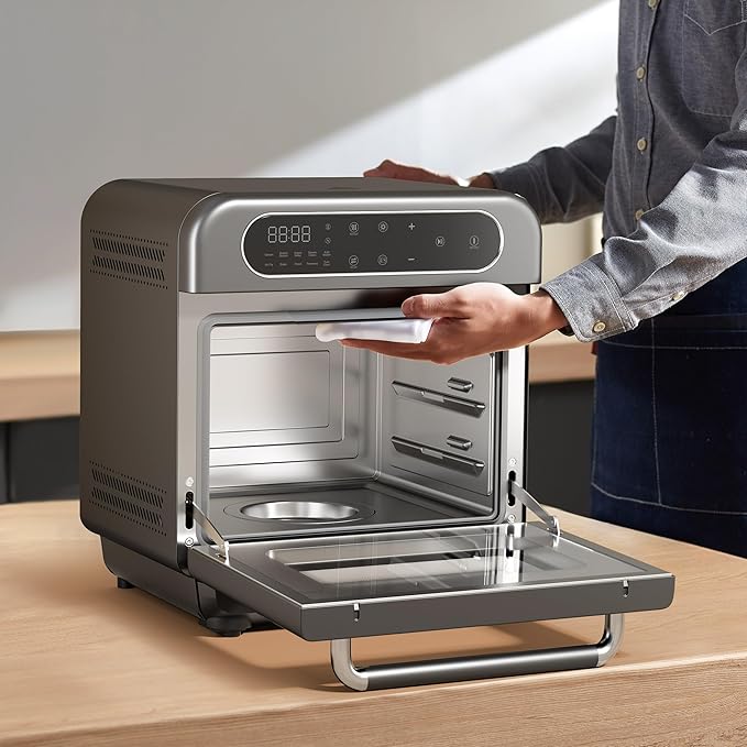 CIARRA 8-in-1 Steam Oven Countertop with Air Fryer, 13QT Mini Convection Toaster Oven with Steam, Rapid Steam, Air Fry, Vapor Bake, Steam Clean, Bake, Dried, Ferment