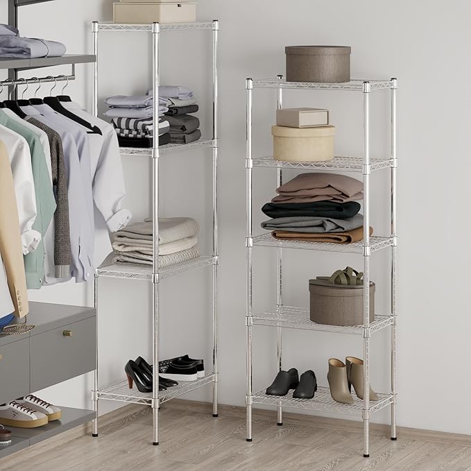 14" Deep x 24" Wide x 64" Height Wire Shelving Kit | 5-Tier | NSF Commercial Storage Rack Unit