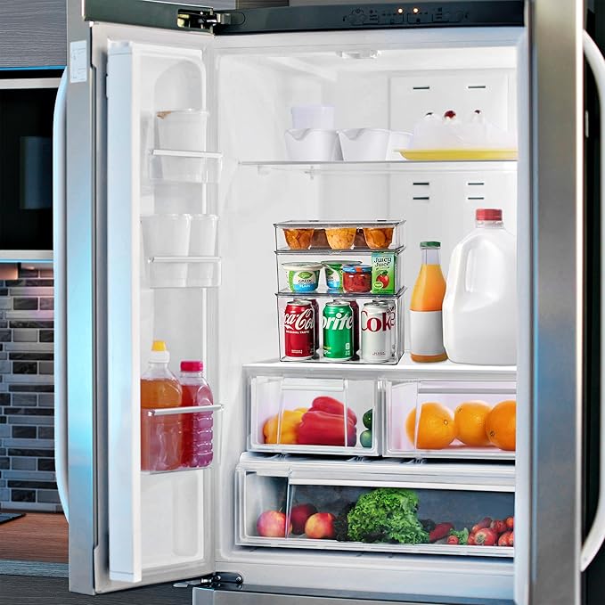 Pantry Storage Bins for with Hinged Lids