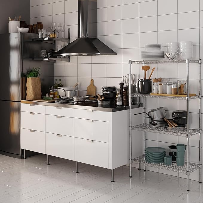 14" Deep x 30" Wide x 54" Height Wire Shelving Kit | 4-Tier | NSF Commercial Storage Rack Unit