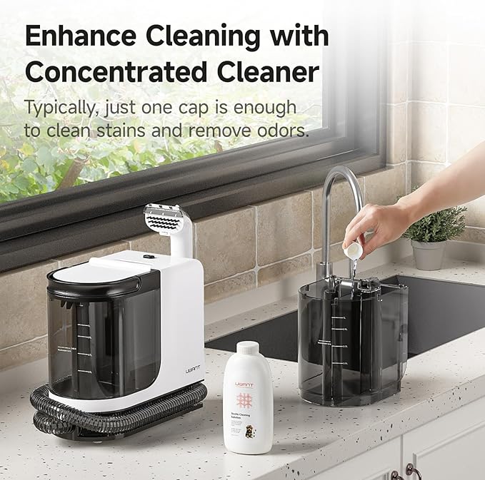 uwant Portable Carpet Cleaner 18Kpa Powerful Suction Spot Upholstery Cleaner for Deep Cleaning Self-Cleaning Carpet Cleaner Machine with Exclusive Specialty Tools for Pets (Pro 18Kpa)