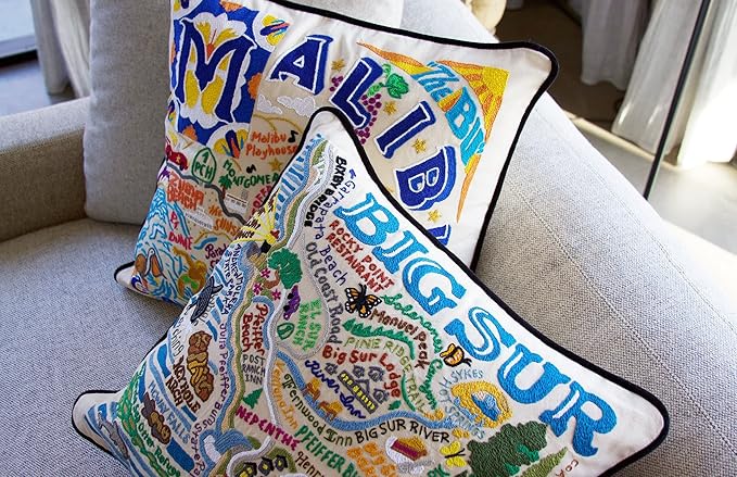 Catstudio Malibu Embroidered Decorative Throw Pillow