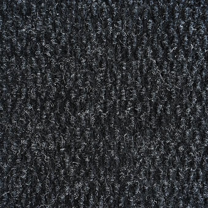 iCustomRug Hallway Runner Rug – 3x16ft Black, Indoor/Outdoor, Non-Slip Rubber Backing, Low-Profile All-Weather Carpet, Non-Shedding & Easy Care, Entryway Mat Ideal for High Traffic Areas
